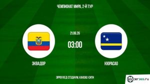 Эквадор - Кюрасао 21.06.2026. [Прогноз] [Дата трансляции]  